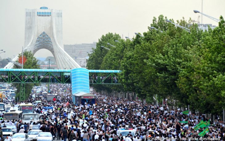 Fala powyborczych protestów w Iranie. Fot. Hamed Saber / Flickr-CC