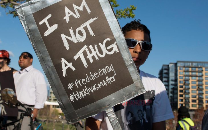 Protesty przeciw brutalności policji po śmierci Freddiego Graya (fot. Fibonacci Blue/Flickr/CC)