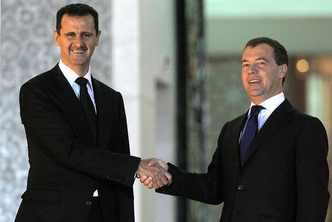 Baszar al-Assad i Dmitrij Miedwiediew (Zdjęcie: Wikipedia)